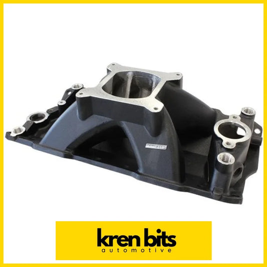 Aeroflow SB Chev Hi-Rise Single Plane Intake Manifold Black Finish AF6201-1000 intake manifold