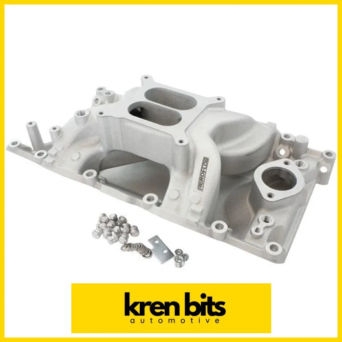 Aeroflow Small Block Chrysler Air Gap Dual Plane Intake Manifold Natural Cast Finish AF6010-3005 intake manifold