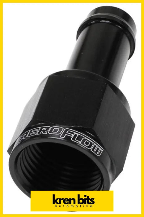 Aeroflow Straight Hose Barb 5/16’’ to -6AN Female AF411-06-05BLK