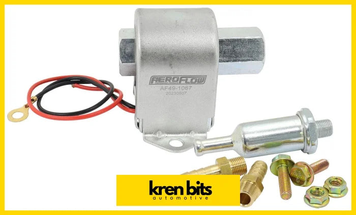 Aeroflow Super Low Pressure In-Line (Facet) Carburettor Fuel Pump 25 GPH @ 4 Psi 1/8’’ NPT Inlet/Outlet Metal Body