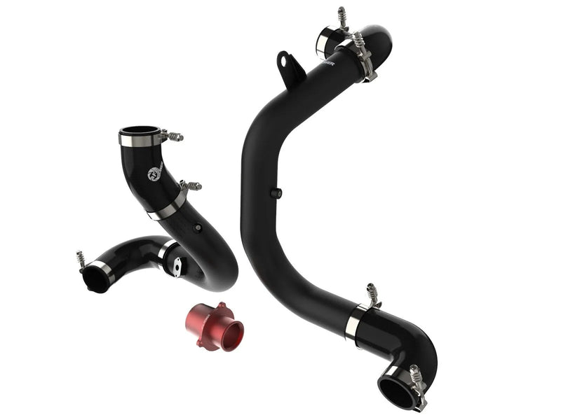 aFe aFe BladeRunner 21-22 Ford F-150 Ecoboost V6-3.5L(tt) Aluminum Hot and Cold Charge Pipe Kit Black