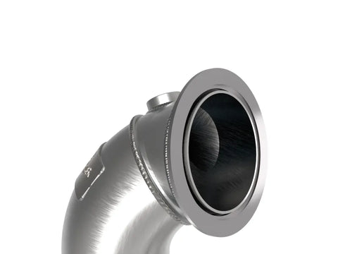 aFe aFe Power Twisted Steel Down Pipe 3in 304 Stainless Steel w/ Cat 15-18 VW Golf R MKVII L4-2.0L (t)