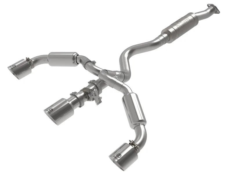 aFe aFe 23-24 Toyota GR Corolla L3 1.6L (t) Gemini XV 3in to 2-1/2in Cat Back Exhaust w/ Polished Tips