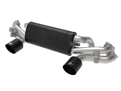 aFe aFe MACHForce XP 2.25in-2.5in 304SS Exhaust Cat-Back Porsche 20-22 Cayman GT4(718) 4.0L - Black Tips