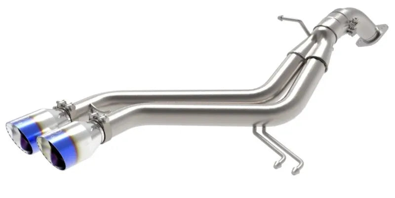aFe aFe Takeda 13-17 Hyundai Veloster L4-1.6L 2-1/2in 304 SS Axle-Back Exhaust w/ Blue Flame Tips