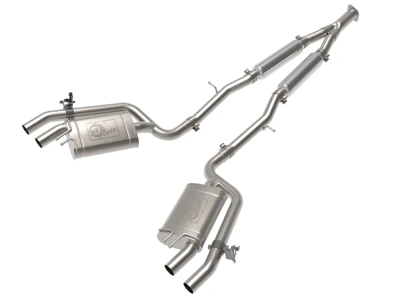 aFe aFe 22-23 Kia Stinger L4-2.5L Turbo Gemini XV 3in to Dual 2-1/2in Cat-Back Exhaust System w/ Cut-Out