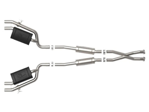 aFe aFe Gemini XV 2.5in 304 SS Cat-Back Exhaust w/Cut-Out 18-22 Kia Stinger V6 3.3L
