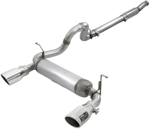 aFe aFe Rebel Series 409 Stainless Steel Cat-Back Exhaust 18-21 Jeep Wrangler JL 2.0L (t) - Polished Tip
