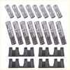 Set of sixteen metallic afm pushrods with spring coils and black plastic retainers for chevy gmc 6.0l 5.3l engines