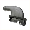 Black plastic air cleaner intake duct with foam-lined bracket for mitsubishi pajero wagon shown from back side