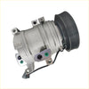 Silver aluminum air con compressor with ribbed pulley and green fittings for mazda mazda6 gg 2.3l petrol 2002 2008