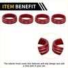Red metallic air conditioner heater switch knob cover ring for toyota tacoma with textured anti slip silver stripes
