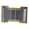 Silver aluminum air conditioning condenser with ribbed core and brackets for mazda bt-50 un 2.5l diesel back side