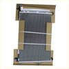 Silver aluminum air conditioning condenser with ribbed core and brackets for mazda bt-50 un 2.5l diesel