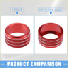 Red anodized aluminum air conditioning control switch knob cover with textured grip rings for toyota tundra