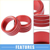 Red metallic car air vent cover with textured grip and silver accents for toyota tundra ac control switch knob