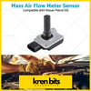 Black and silver mass air flow meter sensor with cylindrical protrusion suitable for nissan patrol gq 4.2