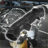 Black rubber air intake hose with ribbed texture and reinforced ends for toyota 4runner tacoma 1998-2000