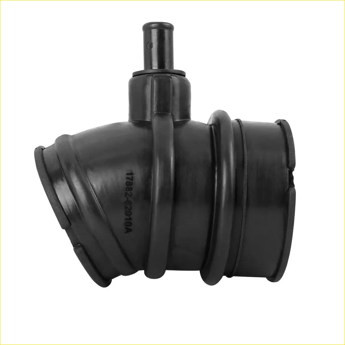 Black rubber air intake hose tube with ribbed sections and cylindrical connector for toyota 4runner 1996-2000