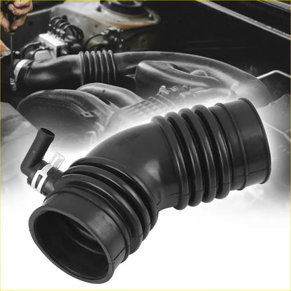 Black rubber air intake hose tube with ribbed texture and metal clamp for toyota 4runner pickup v6 3.0l 1989-1995