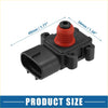 Black plastic air intake map pressure sensor with red grommet and black connector for toyota 4wd ute offroad use