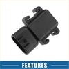 Black plastic air intake map pressure sensor with clips for toyota and daihatsu 4wd ute offroad use