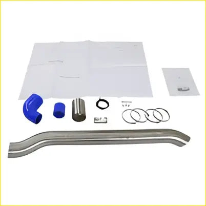 Blue silicone intake hose and metallic exhaust manifold kit with 4 inch 304 stainless steel for toyota hilux n70 2005-2015