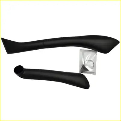 Black rubber exhaust pipe extensions for air intake snorkel kit j-spec fit for toyota hilux 2015-2022 back side view