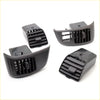Black plastic air vent set with slatted grilles and adjustable knobs for isuzu d-max gmc canyon rodeo 2003-2008