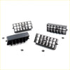Black plastic air vent set for nissan datsun bigm d21 1986-1997 with grid design and spring-loaded back mechanisms