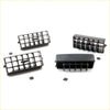 Black plastic air vent set with grid and slat designs for nissan datsun bigm d21 1986-1997