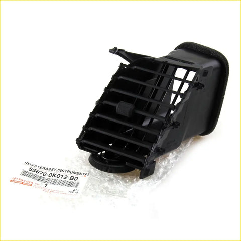 Black plastic air vent trim right with grid design and molded edges for toyota hilux mk6 sr5 2005-2012