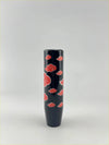 Black cylindrical akatsuki clouds gear knob with red cloud motifs for car manual shift customization