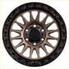 Bronze and black two-tone alloy wheel with rugged multi-spoke design and alpha logo center 17x9 6x139.7 15 offset