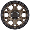 Bronze and black alpha enduro mx alloy wheel with rugged multi spoke design and matt finish front view