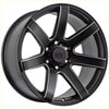 Black matte finished alloy wheel alpha gauntlet 2 with multi spoke design and alpha outroad branding at center