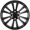 Black matte finish alloy wheel alpha maverick with bold multi-spoke design and alpha center cap in matt black