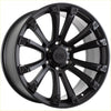 Alpha maverick matt black 20 inch off-road alloy wheel with black matte finish and rugged multi-spoke design