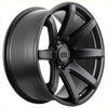 Black matte-finished alpha nomad 20 30 6114 alloy wheel with bold multi-spoke design and alpha one logo center