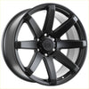 Black matte finished aluma offroad alpha nomad alloy wheel with multi spoke design for offroad use