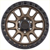 Alpha podium matt bronze with black lip 17x9 alloy wheel with rugged multi-spoke design and alpha outfitters logo