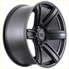Black matte finished ALPHA SURGE alloy wheel with multi spoke design and alpina branding on center cap