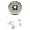 Silver metallic alternator pulley with hexagonal bore and sax engraving for toyota hilux 2004-2015 clutch use