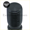 Black threaded bolt with smooth rounded head and grooves used in aluminum extension gear shifter lever 134 mm shift stick