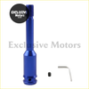 Blue anodized aluminum extension gear shifter lever with 134 mm shift stick and threaded top and bottom ends