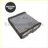 Aluminum heater core for nissan d22 with silver metal rectangular ribbed design and mounting flanges