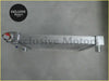 Silver aluminum radiator with red white and black pressure gauge for 1972-1984 ford falcon xa etc