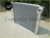 Silver aluminum radiator with thin cooling fins and bolted brackets for 1972-1984 ford falcon xa etc