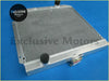 Silver aluminum radiator with grid core and black side caps for 1969-1972 ford falcon fairlane xy