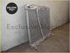 Silver aluminum radiator with ribbed core and chrome fittings for 2005-2009 toyota hiace 2.5l turbo diesel